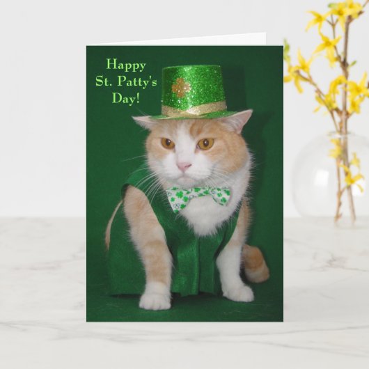 Irish Bubba Kitty Blessing Karte (Gelbe Blume)