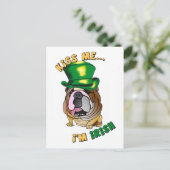 Irish Bulldog Postcard Postkarte (Stehend Vorderseite)
