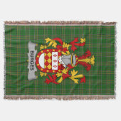 Irish Burges Coat of Arms Familienwappen Irland Decke (Vorderseite)