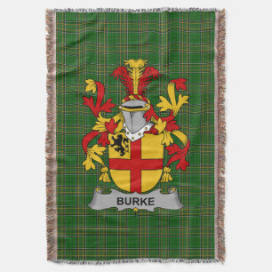 Irish Burke Coat of Arms Familienwappen Irland Decke
