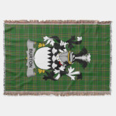 Irish Burton Coat of Arms Familienwappen Irland Decke (Vorderseite)
