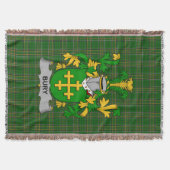 Irish Bury oder Berry Coat of Arms Familienwappen Decke (Vorderseite)