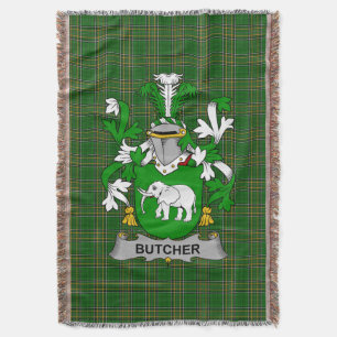 Irish Butcher Coat of Arms Familienwappen Irland Decke