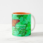 Irish Butterfly Segen Zweifarbige Tasse (VorderseiteRechts)