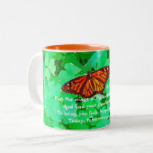 Irish Butterfly Segen Zweifarbige Tasse (Vorderseite Links)