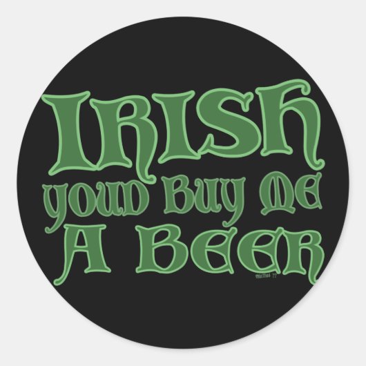 Irish Buy Beer Stickers (Vorderseite)