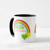 Irish By Association Rainbow Hearts Tasse (Vorderseite Links)