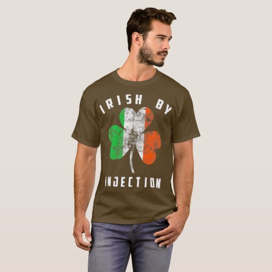 Irish By Injection Shirt Niedlich Ireland Funny Gi (Vorne ganz)