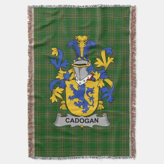 Irish Cadogan Coat of Arms Familienwappen Irland Decke (Vorderseite Vertikal)