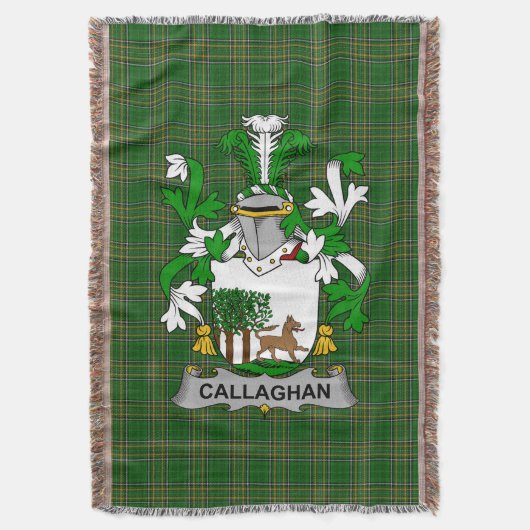 Irish Callaghan oder O_Callaghan Coat of Arms Fami Decke (Vorderseite Vertikal)