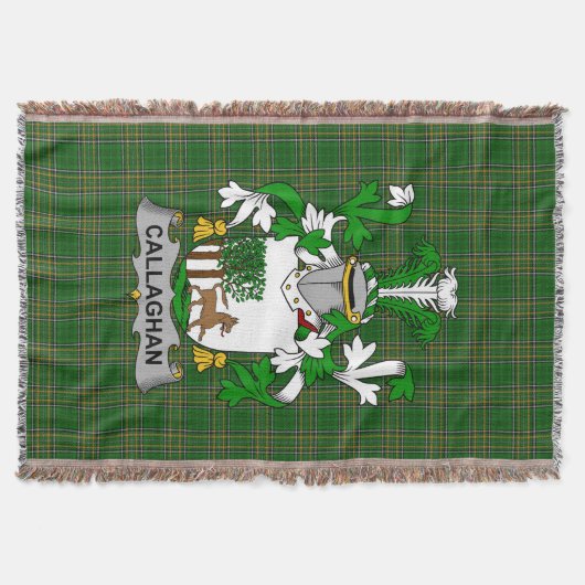 Irish Callaghan oder O_Callaghan Coat of Arms Fami Decke (Vorderseite)