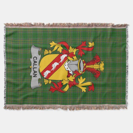 Irish Callan oder O_Callan Coat of Arms Family Cre Decke (Vorderseite)