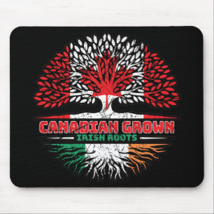 Irish Canadian Canada Tree Roots Flag Mousepad