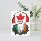 Irish Canadian Canada Tree Roots Flag Postkarte (Stehend Vorderseite)