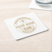 Irish Canadian Custom Family Clan Name Rechteckiger Pappuntersetzer (angewinkelt)