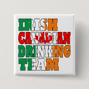 Irish Canadian Drinking Team Button