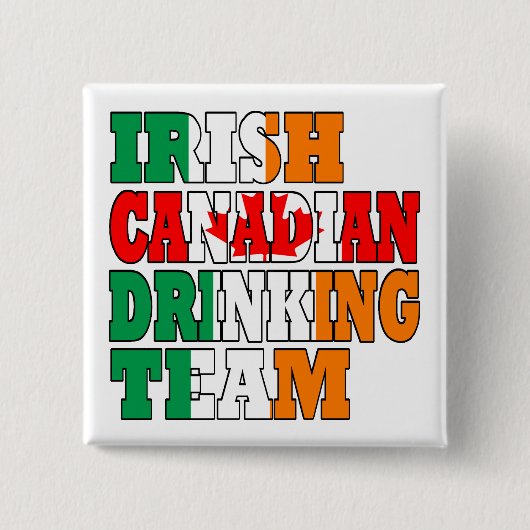 Irish Canadian Drinking Team Button (Vorderseite)
