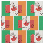 IRISH CANADIAN FLAGS Stolzes Erbe Stoff (Nahaufnahme)