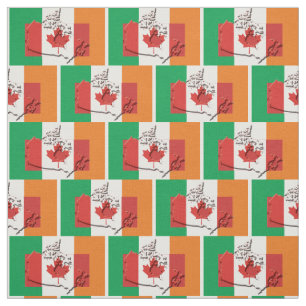 IRISH CANADIAN FLAGS Stolzes Erbe Stoff
