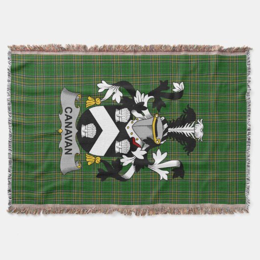 Irish Canavan oder O_Canavan Coat of Arms Family C Decke (Vorderseite)