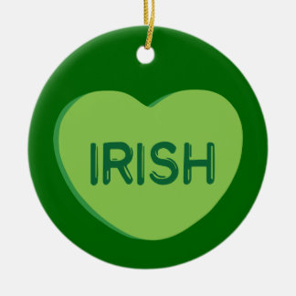 Irish Candy Heart Keramikornament