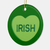 Irish Candy Heart Keramikornament (Links)