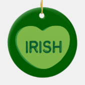 Irish Candy Heart Keramikornament (Hinten)