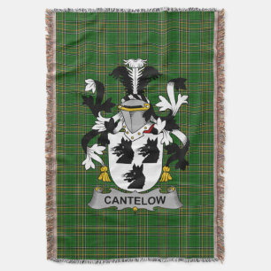 Irish Cantelow (e) Coat of Arms Familienwappen Ire Decke