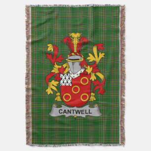 Irish Cantwell Coat of Arms Familienwappen Irland Decke
