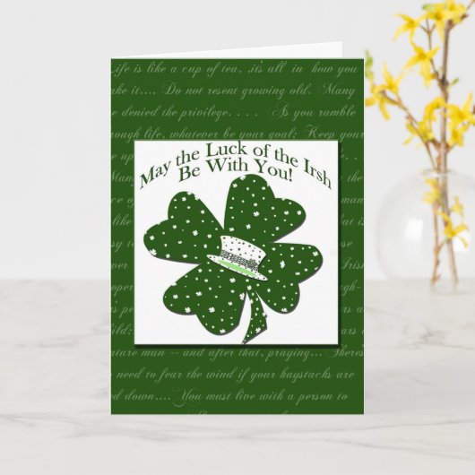 Irish Card Karte (Gelbe Blume)