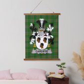 Irish Cardiffe Coat of Arms Family Crest Wandteppich Mit Holzrahmen (Schlafzimmer)