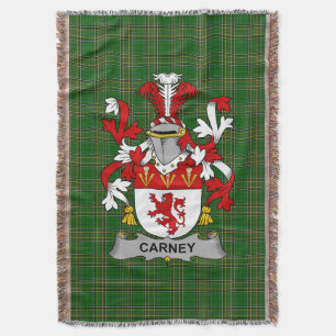 Irish Carney Coat of Arms Familienwappen Irland Decke