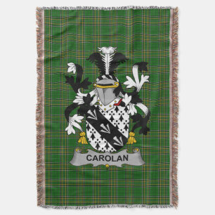 Irish Carolan Coat of Arms Familienwappen Irland Decke