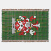 Irish Carr Coat of Arms Familienwappen Irland Decke (Vorderseite)