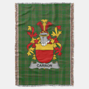 Irish Carron Coat of Arms Familienwappen Irland Decke