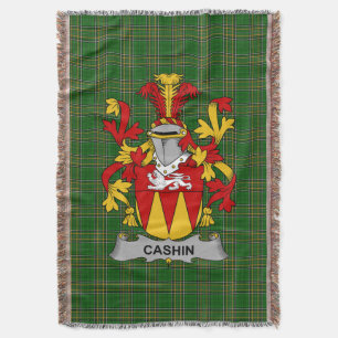 Irish Cashin oder McCashine Coat of Arms Family Cr Decke