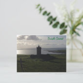 Irish Castle on Coast Postcard Postkarte (Stehend Vorderseite)
