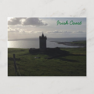 Irish Castle on Coast Postcard Postkarte