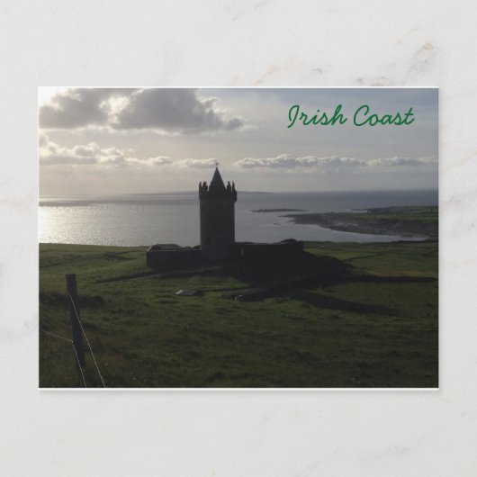 Irish Castle on Coast Postcard Postkarte (Vorderseite)