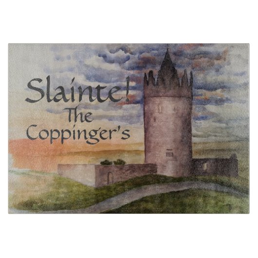 Irish Castle Slainte Cutting Board Schneidebrett (Vorderseite)