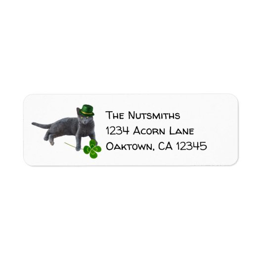 Irish Cat Address Labels (Vorne)