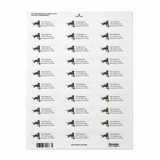 Irish Cat Address Labels (Vorne)