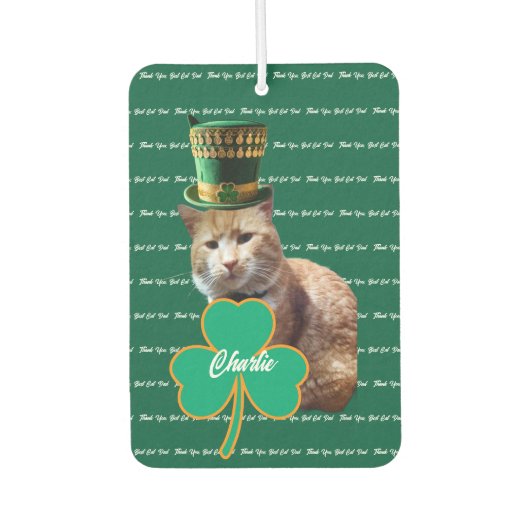 Irish Cat Dad Shamrock Lufterfrischer (Vorderseite)