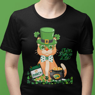 Irish Cat St Patricks Day T-Shirt