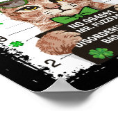 Irish Catnip St Patrick's Day Kleeblatt Cat Poster (Ecke)