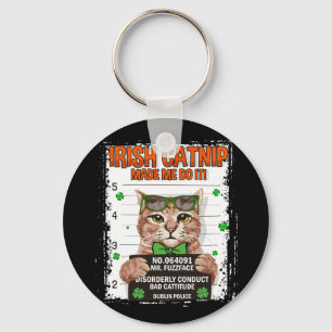 Irish Catnip St Patrick's Day Kleeblatt Cat Schlüsselanhänger