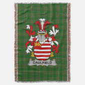 Irish Caulfield oder Gaffney Coat of Arms Family C Decke (Vorderseite Vertikal)