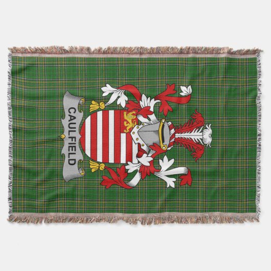 Irish Caulfield oder Gaffney Coat of Arms Family C Decke (Vorderseite)