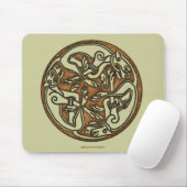Irish Celtic 3-Dog Symbol Mousepad (Mit Mouse)