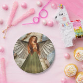 Irish Celtic Angel Christmas St.Patrick's Party Pappteller (Party)